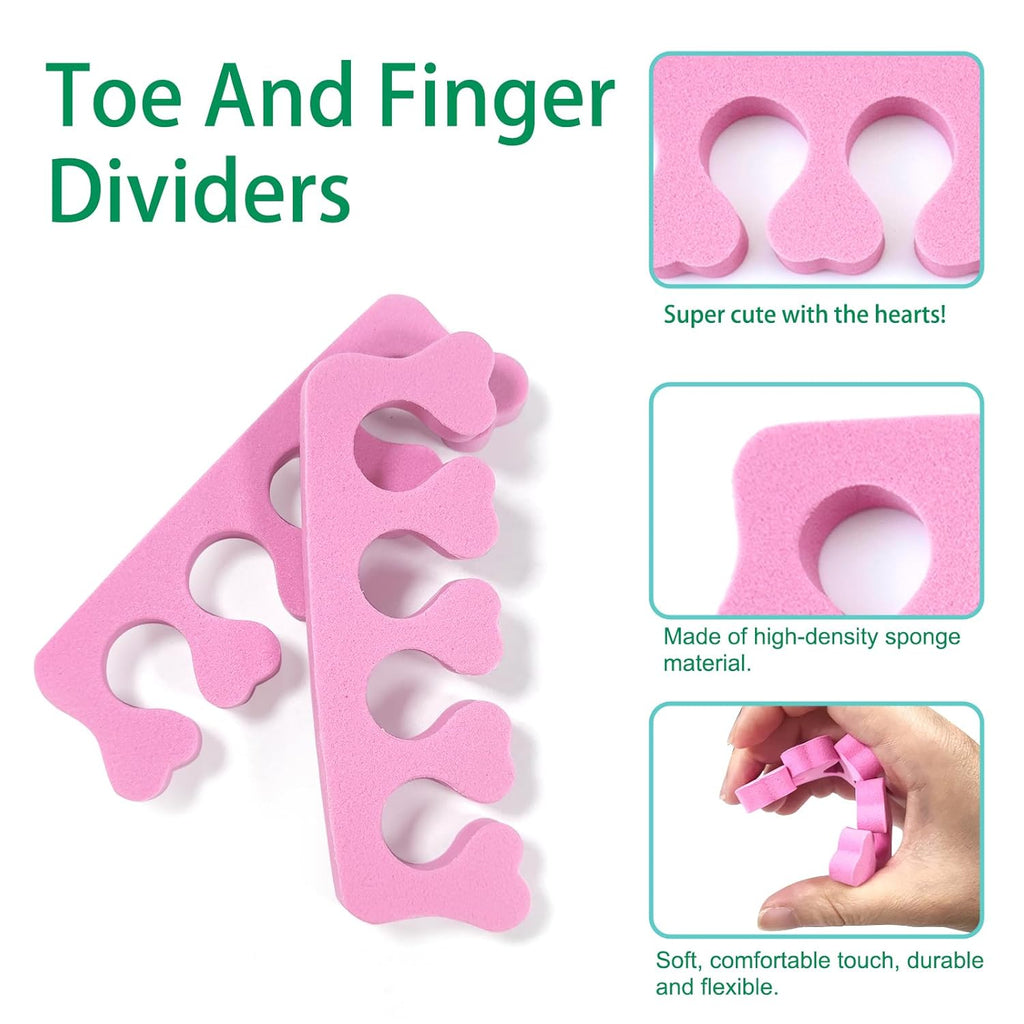 12Pcs Sponge Toe Separators Soft Finger Separators Toe Divider Spacer for Polishing Pedicure Manicure Coating Gel Painting Nail Art Beauty Accessories