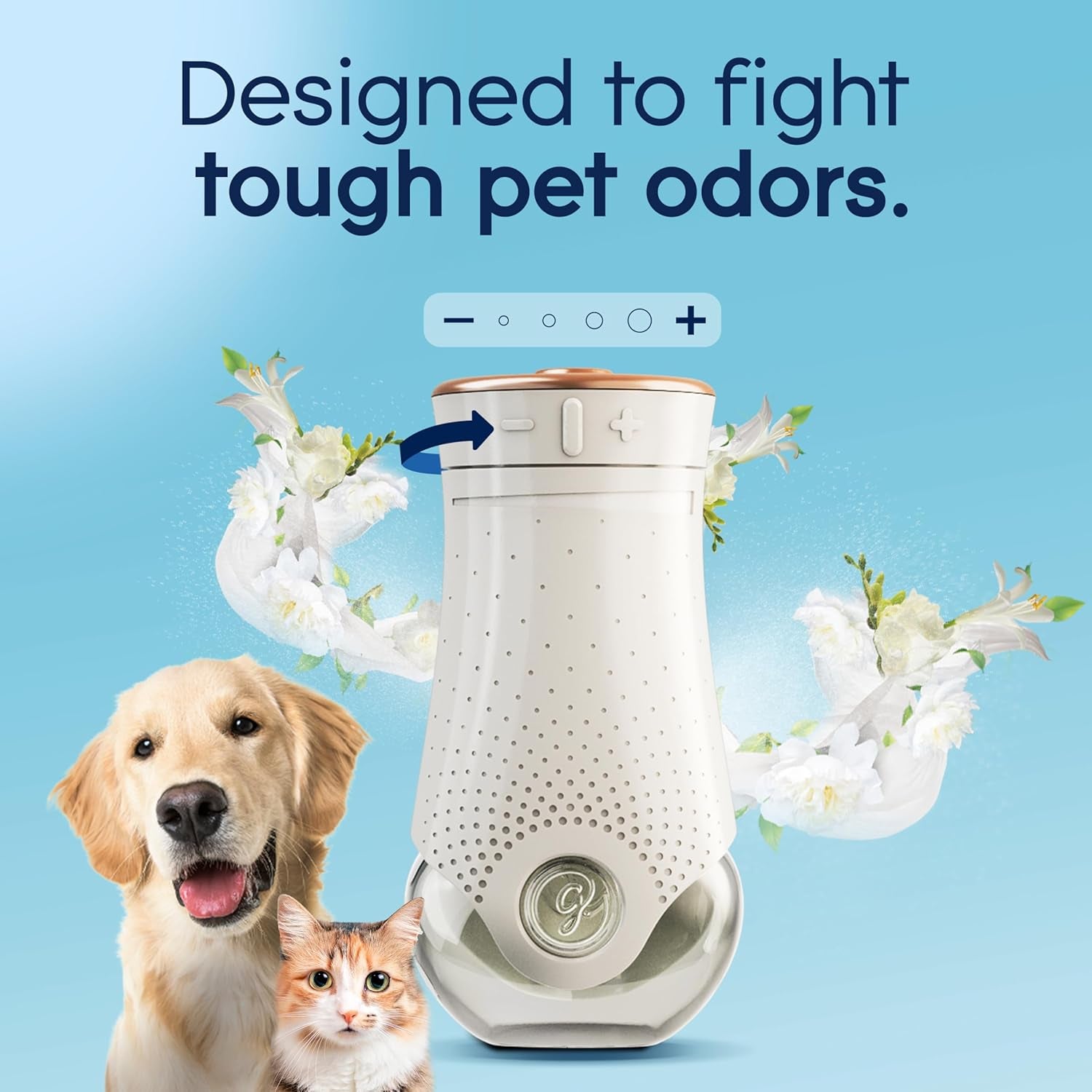 Plugins Refills Air Freshener Starter Kit, Pet Fresh Scent, Scented and Essential Oils for Home and Bathroom, 0.67 Fl Oz, 1 Warmer + 1 Refill