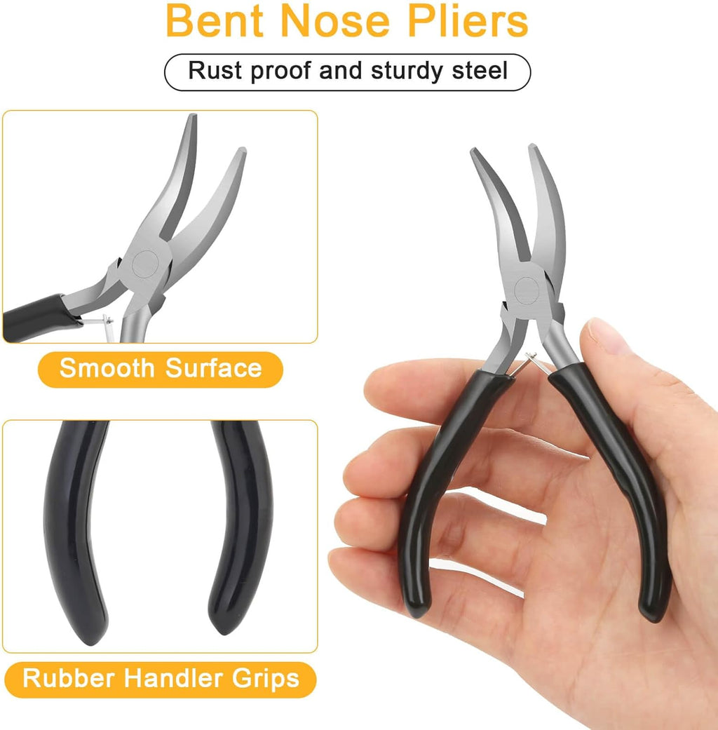 Jump Rings for Jewelry Making Supplies and Necklace Repair with Jump Ring Pliers and Open Jump Ring(1200Pcs Silver and Gold)