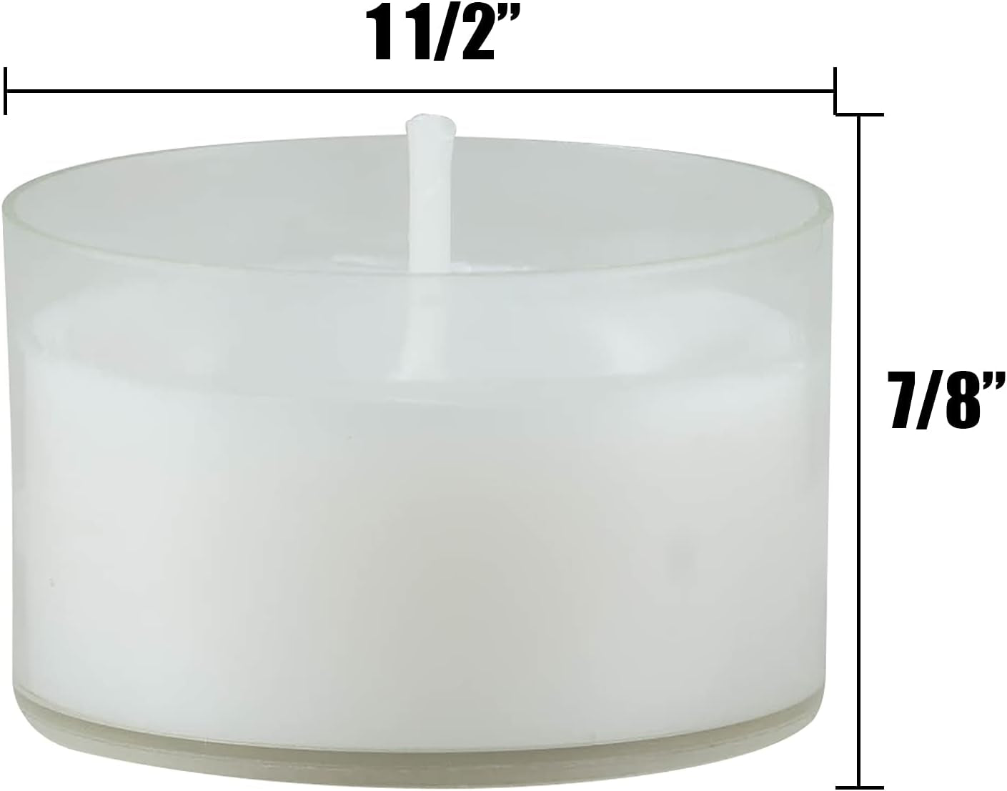 96 Pack Unscented White Tealight Candles – 6-7 Hour Burn