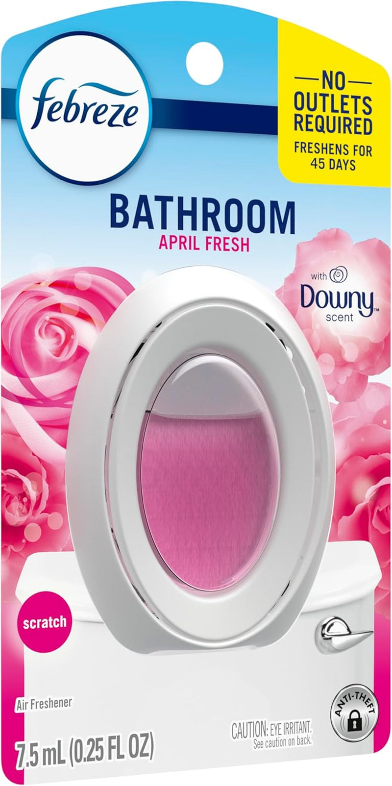 Bathroom Air Freshener, Odor-Fighting Plug-In Alternative, Home, Bathroom & Kitchen Use, Downy April Fresh Scent, 6 Count