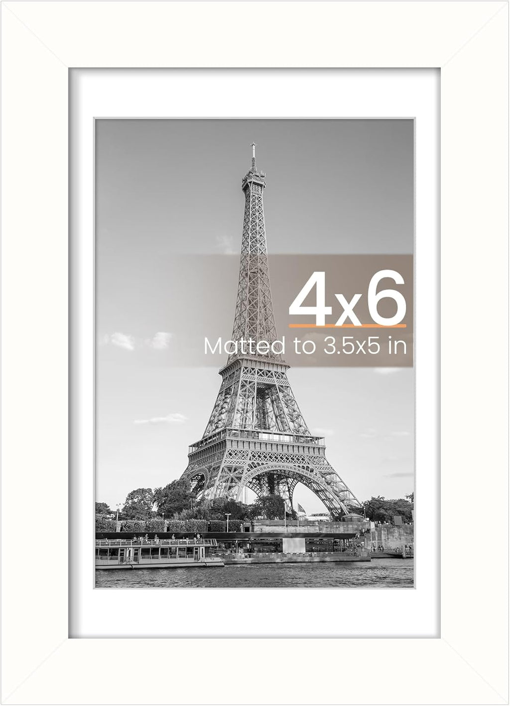 8.5x11 Black Picture Frame – Wall Hanging Display with Mat