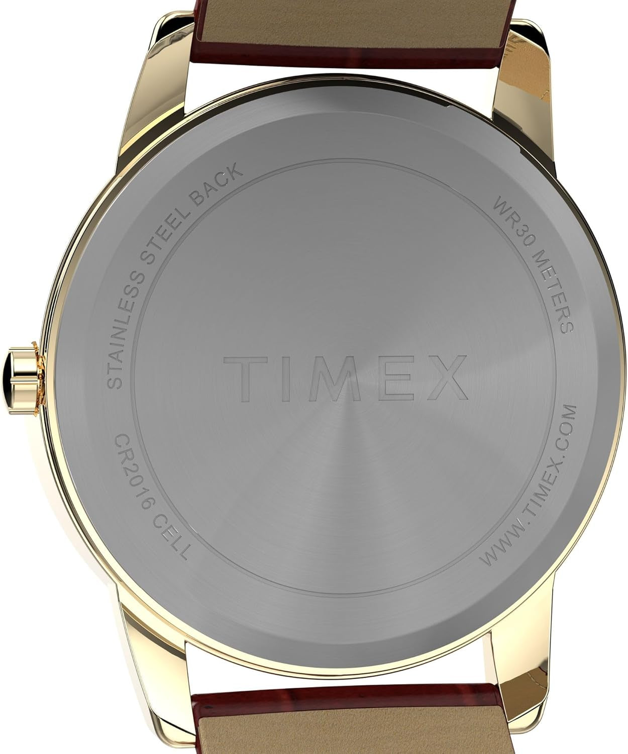 Men'S Easy Reader 35Mm Watch - Brown Strap White Dial Gold-Tone Case