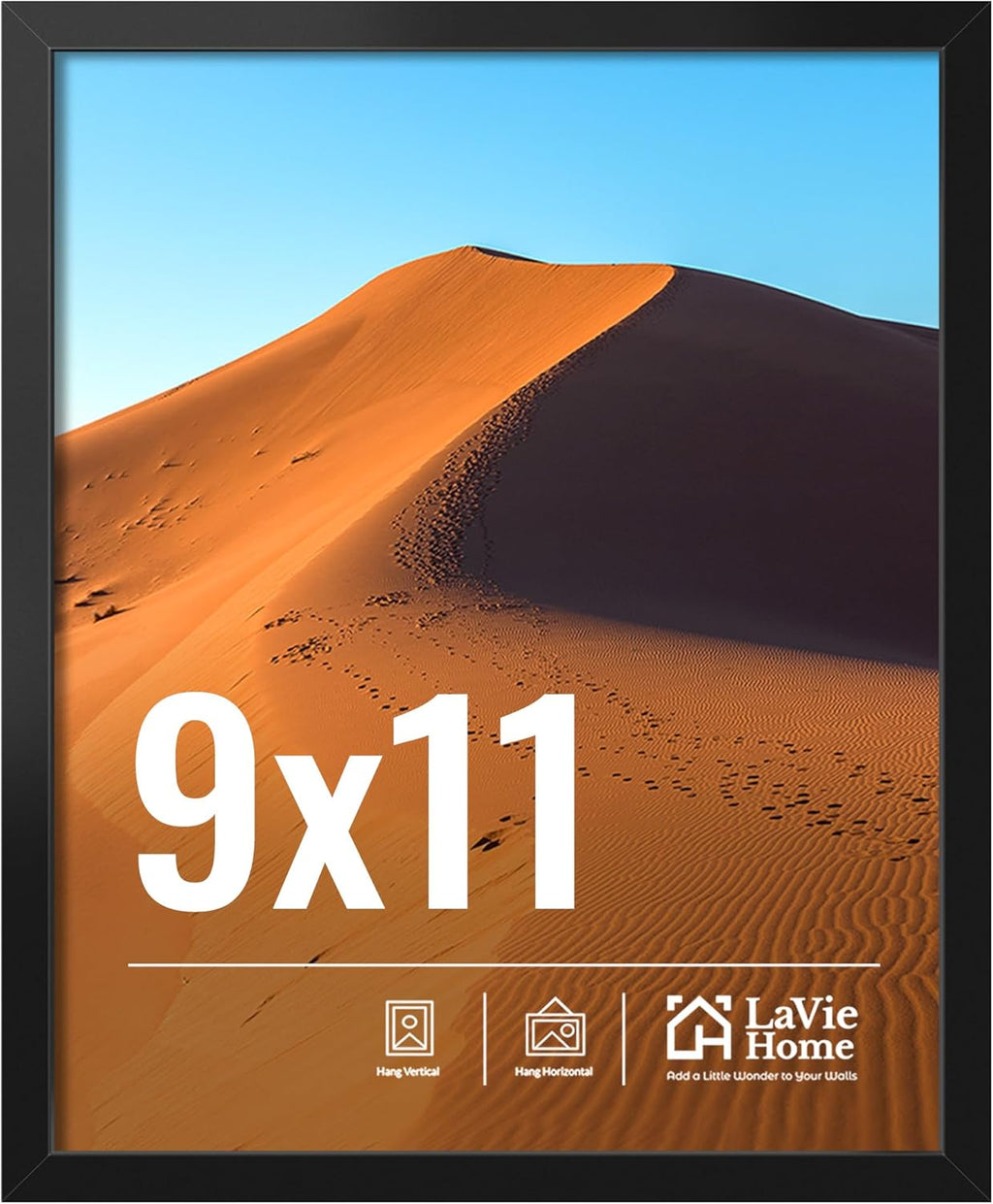 11x14 Black Picture Frame – Wall Display Classic Collection