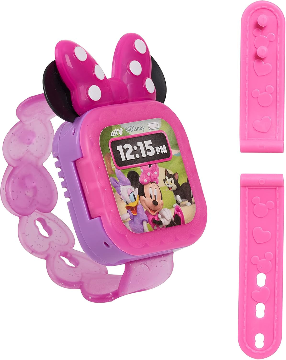 Junior Minnie Mouse Play Smart Watch with Lights and Sounds, 3-Pieces, Pretend Play, Kids Toys for Ages 3 up by Just Play