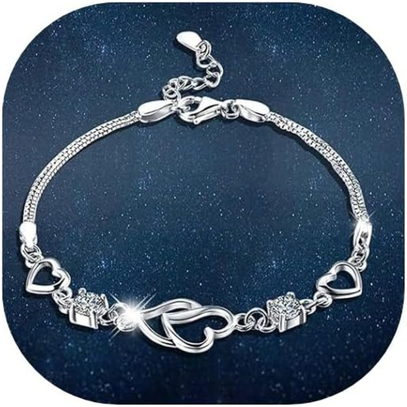 Big+Spring+Sales, Prime+Deals+Today+Clearance 925 Sterling Silver Bracelet Simple Adjustable Bangle Bracelets Wedding Jewelry for Brides Mother'S Day Gifts for Her Mothers Day Wedding Anniversary