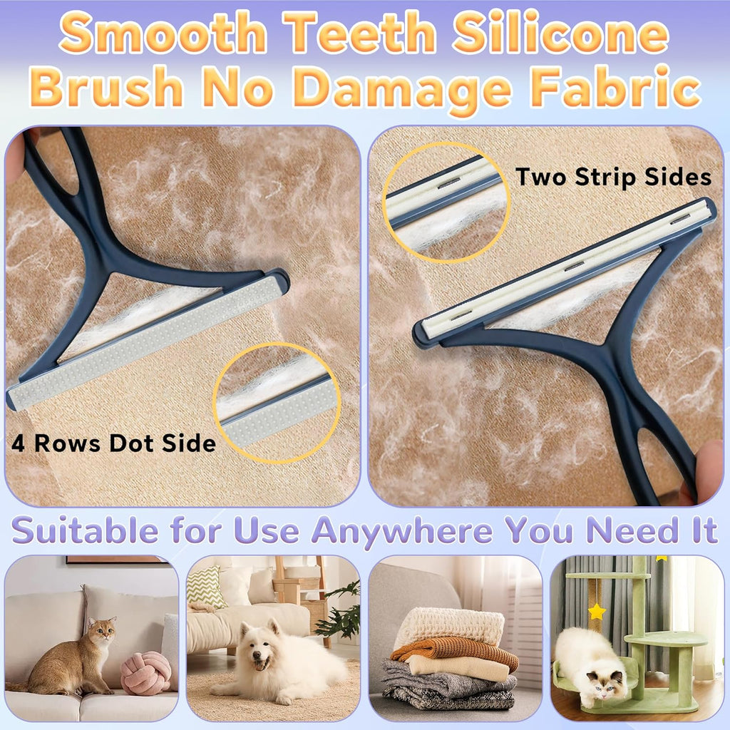 4 Pack Pet Hair Removal Tool, Cleaner Pro Pet Hair Remover for Cat and Dog, Reusable Carpet Scraper Lint Remover, Lint Shaver for Couch, Carpet, Clothing, Bedding, Car, Furniture, Pet Towers