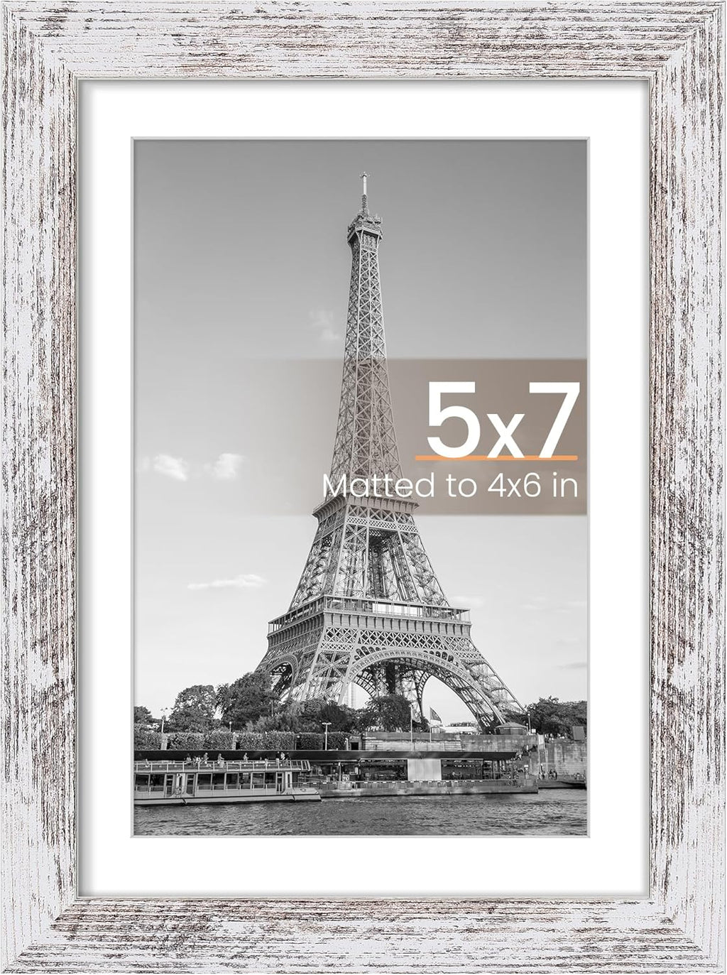 8.5x11 Black Picture Frame – Wall Hanging Display with Mat