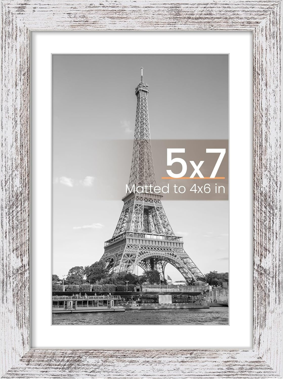 8.5x11 Black Picture Frame – Wall Hanging Display with Mat