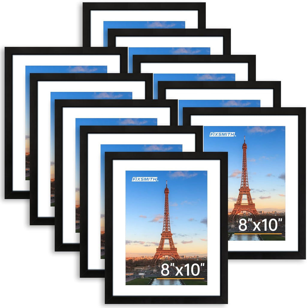 8x10 Picture Frames Set of 2 – Black Wall or Tabletop Display