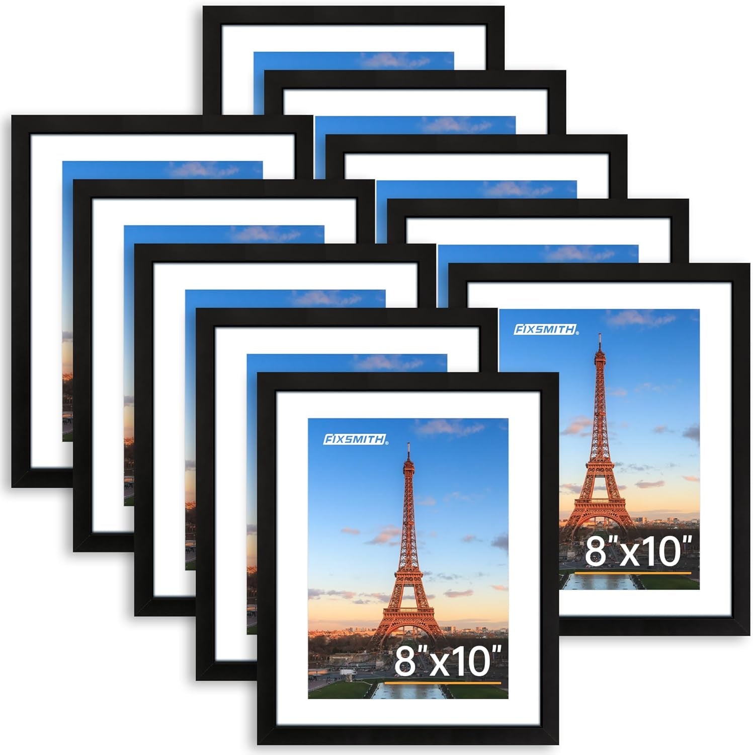 8x10 Picture Frames Set of 2 – Black Wall or Tabletop Display
