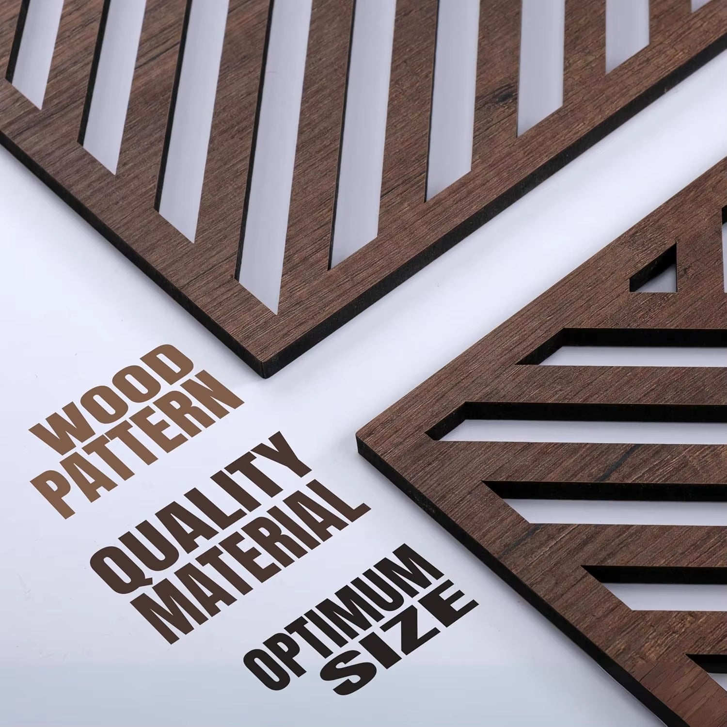 3PCS Retro Wood Art Decor Modern Wood Art Wall Decor,Indoor Wall Hanging Decorations for Living Room, Bedroom, Office