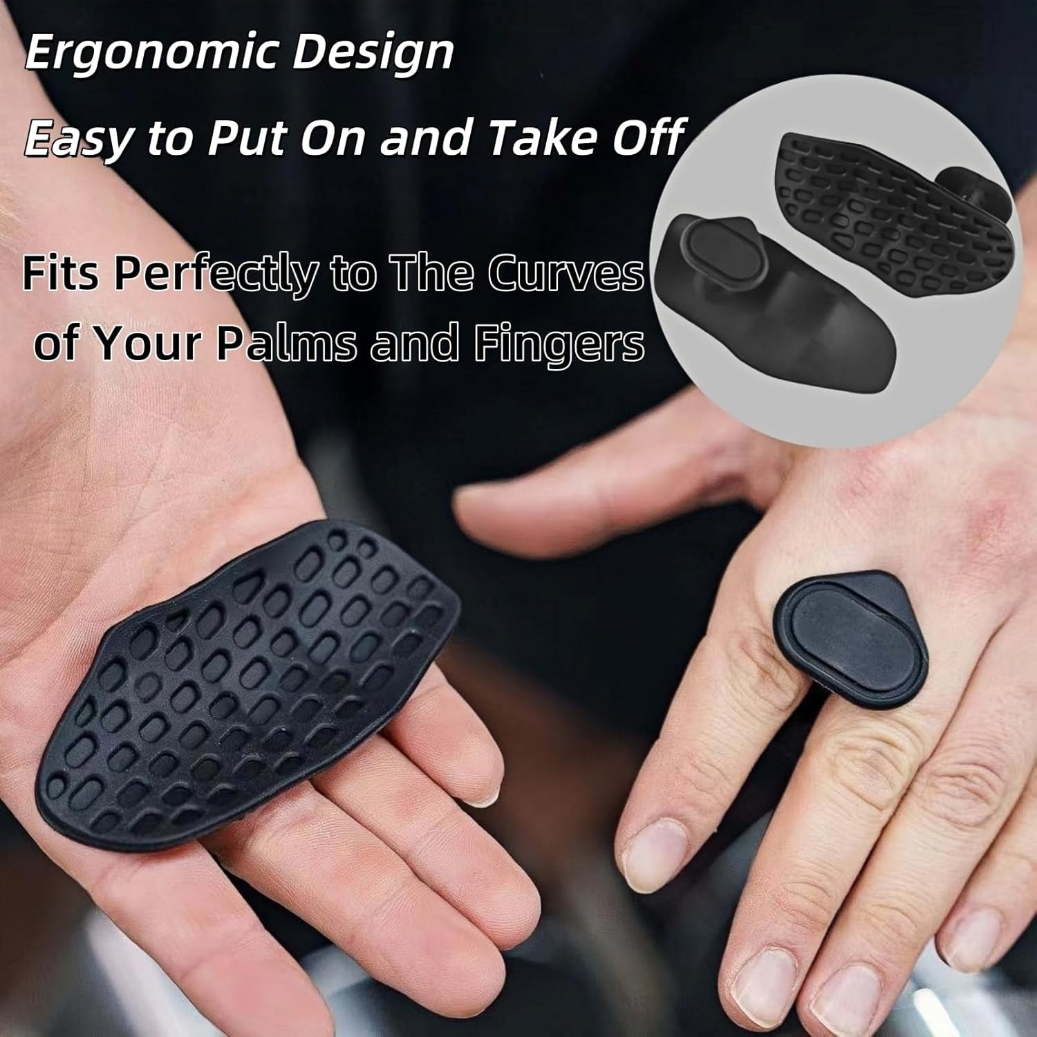 Anti-Slip Workout Grips, Ergonomic Workout Gloves, Weight Lifting Grips, for Men and Women, Silicone Gym Grips Pads, Soft, Palm Protection, Suitable for Various Fitness Training
