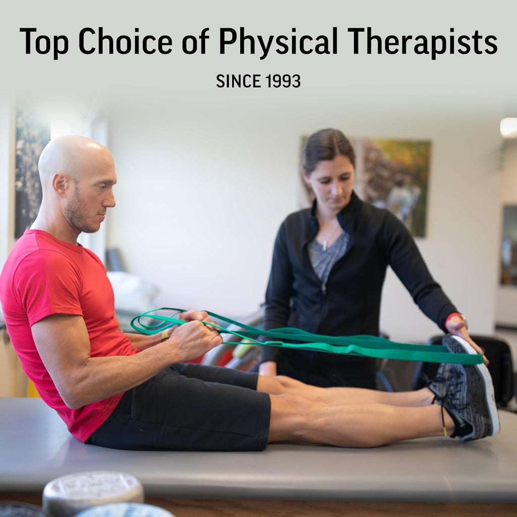 the Original Stretch Out Strap with Exercise Book, for Flexibility and Mobility Exercises. Stretch Out Straps for Physical Therapy, Yoga Stretching Strap and Knee Therapy Strap. Made in the USA