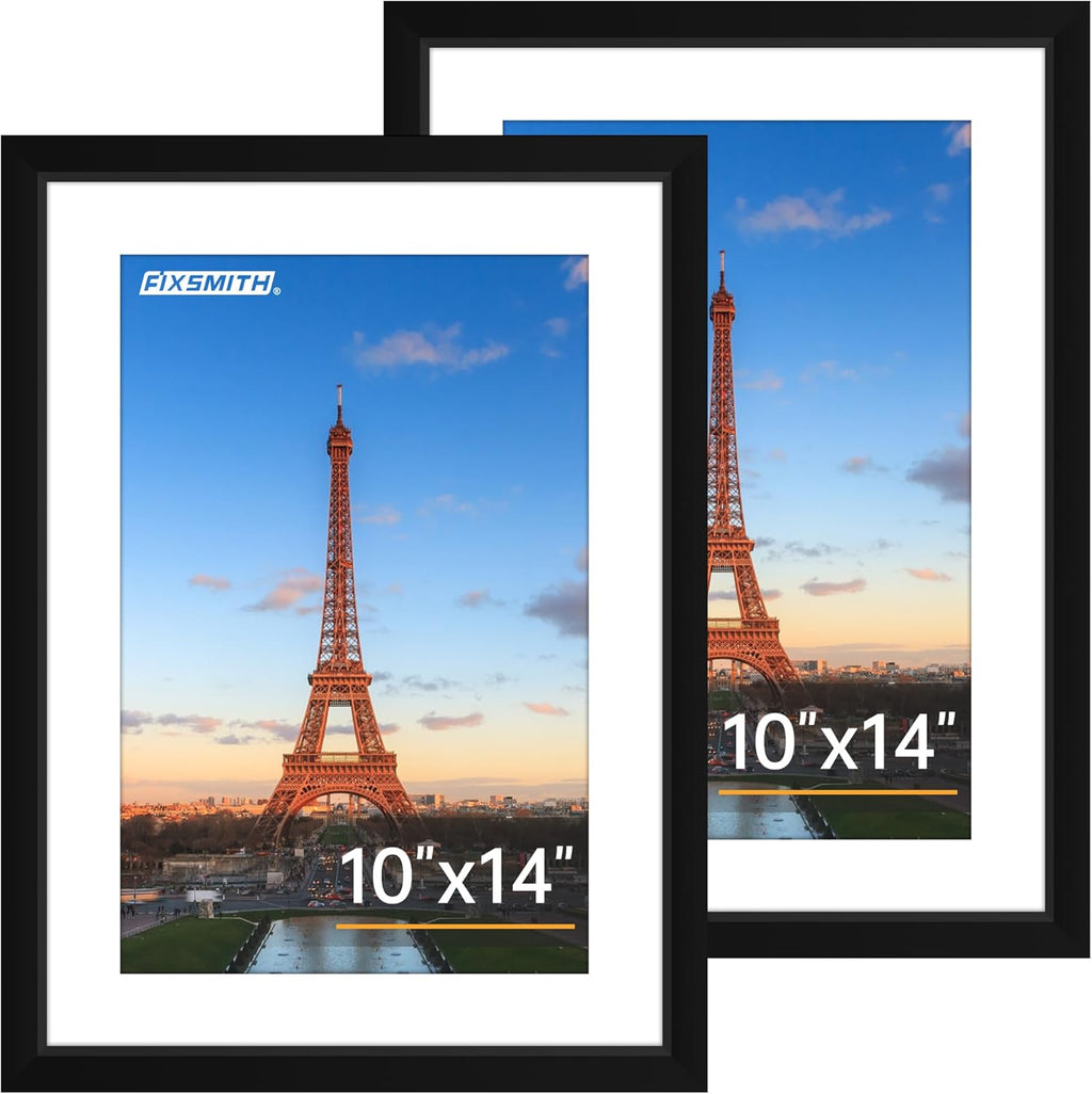 8x10 Picture Frames Set of 2 – Black Wall or Tabletop Display
