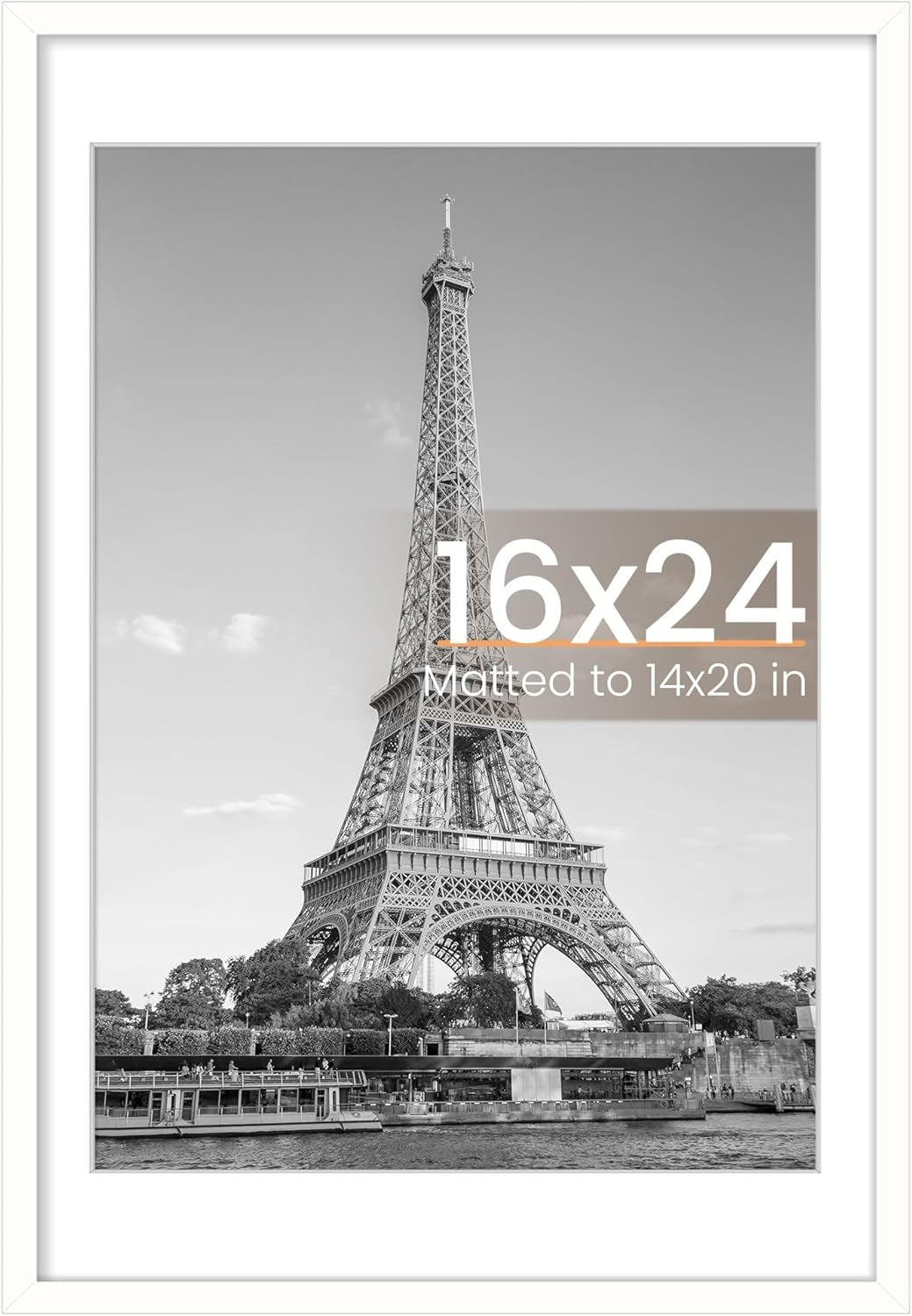 11x14 Black Picture Frame – Wall Hanging with Mat Option