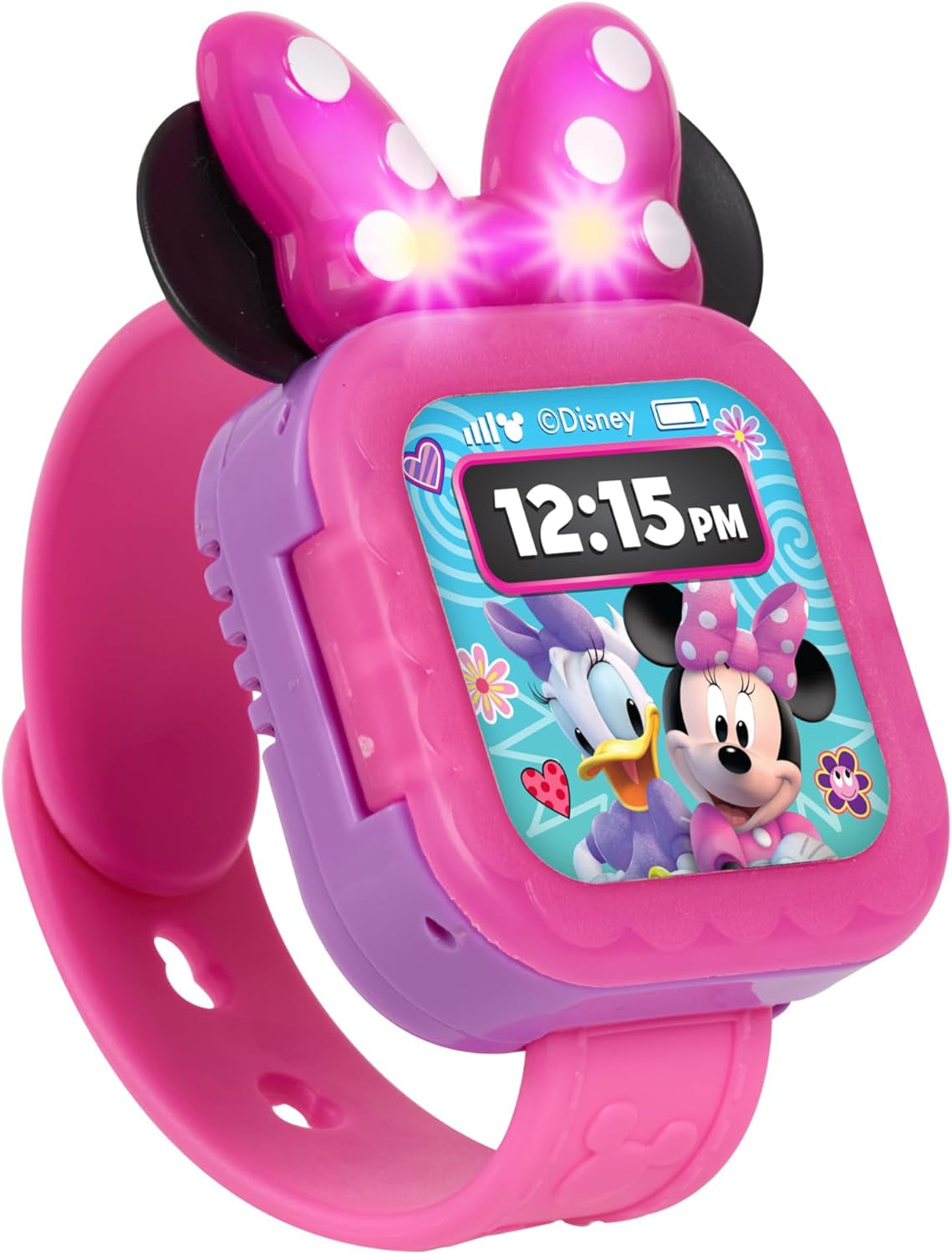 Junior Minnie Mouse Play Smart Watch with Lights and Sounds, 3-Pieces, Pretend Play, Kids Toys for Ages 3 up by Just Play