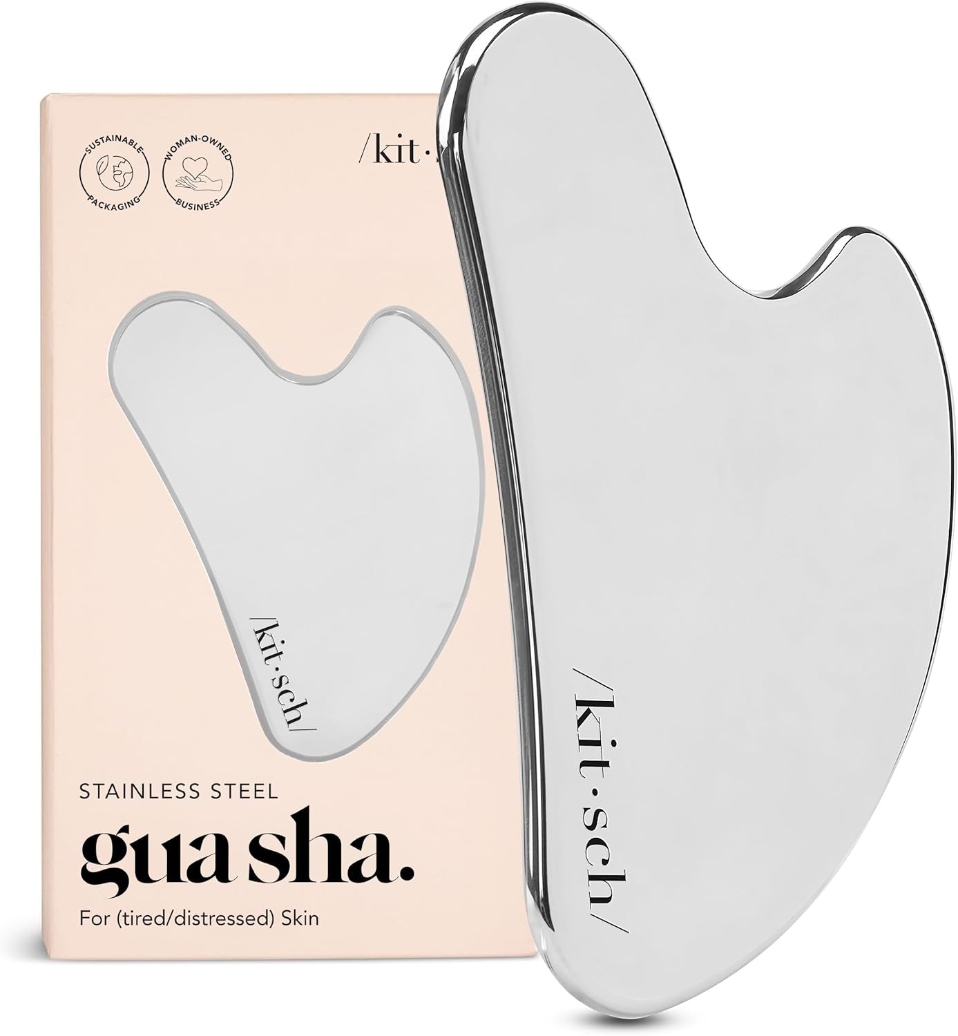 Stainless Steel Gua Sha Facial Tools - Guasha Tool for Face, Face Sculpting Tool, Jawline Shaper, Double Chin Reducer Gua Sha Tools, Lymphatic Drainage Massager, Facial Skin Care, Iridescent