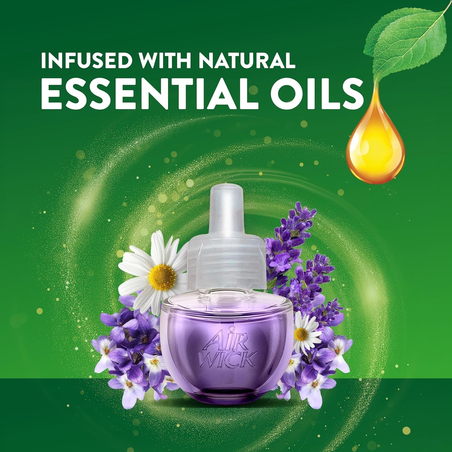Plug in Scented Oil Refill, 10Ct, Lavender & Chamomile, Air Freshener, Essential Oils, Eco Friendly