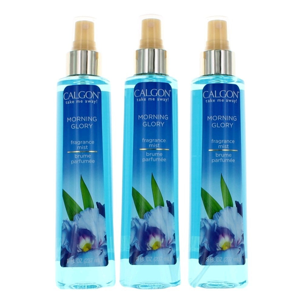 Calgon Morning Glory de Calgon, Paquete de 3 Atomizadores de Fragancia de 8 oz para Mujer